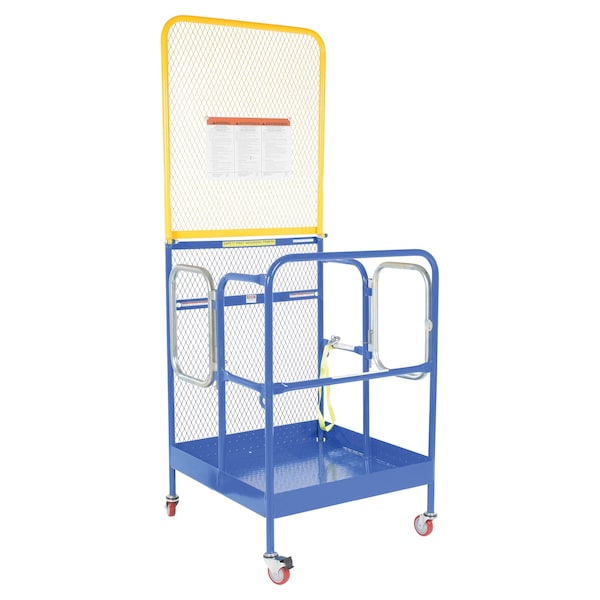 WORK PLAT W/CASTERS 84 IN BACK & DUAL ENT 36X36